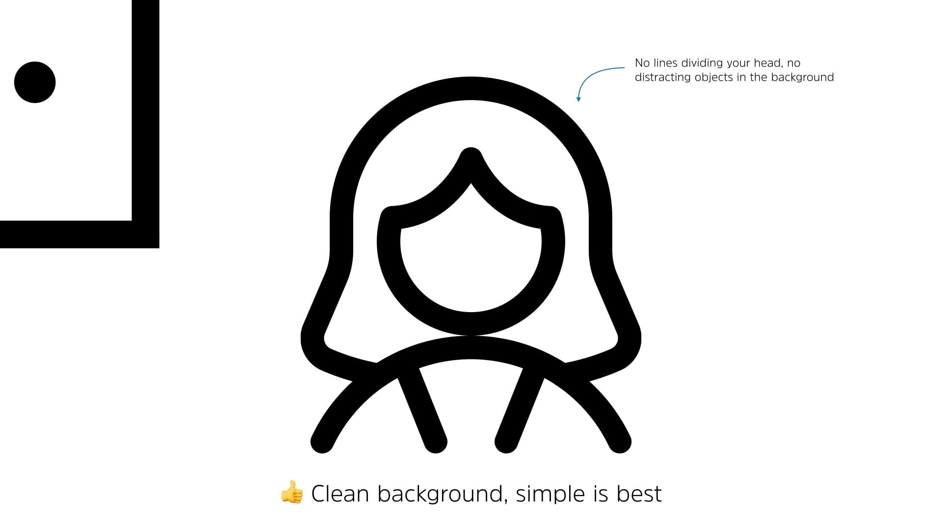 Taking a few minutes to ensure that your background is clean and simple is key to success